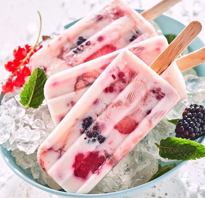 Paletas SMARTi de yogurt y berries